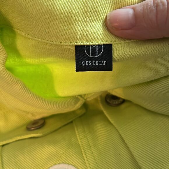 KIDS DREAM Sesame Street Elmo Neon Custom SZ Med Snap Denim Jacket FINAL PRICE - Picture 6 of 8